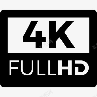 4K牌子4K全技术电影摄影图标图标