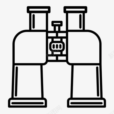 探险双筒望远镜露营放大图标图标