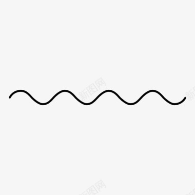 矢量矢量线条波浪线曲线分隔线图标图标