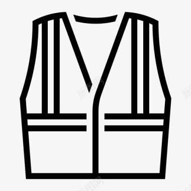 反光背心服装外套图标图标