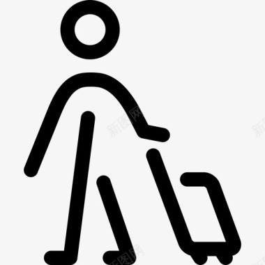 男人提着手提箱人命直系图标图标