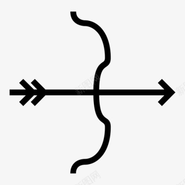 运动射箭箭弓图标图标