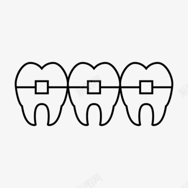 牙骨牙套牙保健图标图标