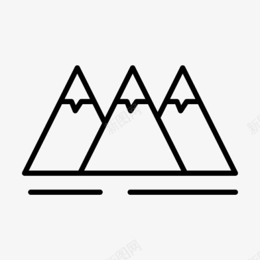 山脉珠穆朗玛峰山峰图标图标