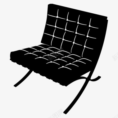 巴塞罗那椅子埃姆斯小丘图标图标