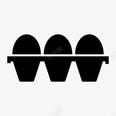 鸡蛋鸡肉鸡蛋盒图标图标