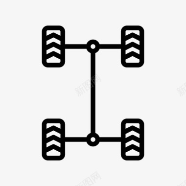 矢量汽车坐标标识四轮驱动4wd4x4图标图标