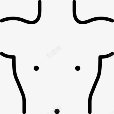 冰晶体男体胸图标图标