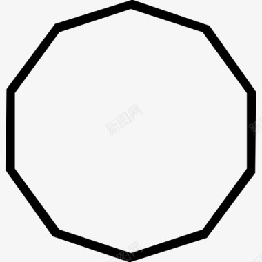 炫彩多边形十边形等边野图标图标
