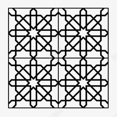 方形小边框瓷砖图案几何图案图标图标