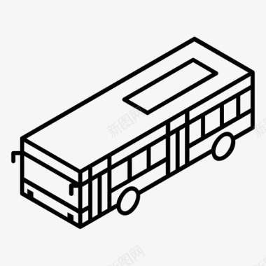 公共交通标识公共汽车公共交通乘车图标图标