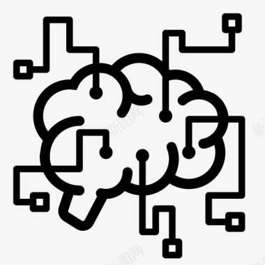 复杂思维抽象大脑图标图标