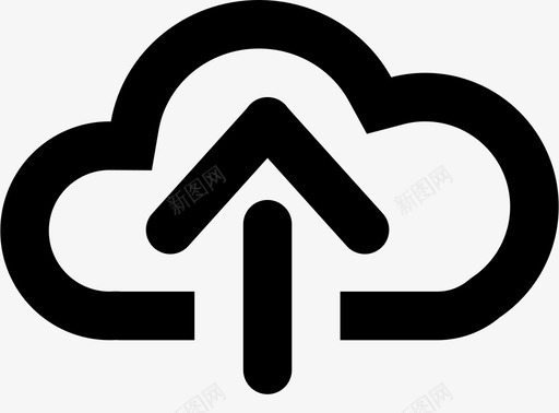 云传输云上传云端上传发送图标图标