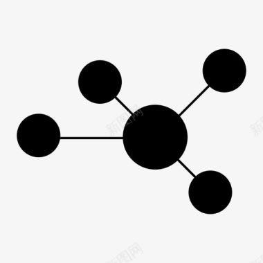 化学结构分子连接图标图标