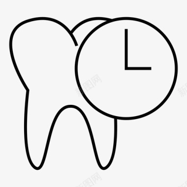 时间在流逝检查牙科时间表图标图标