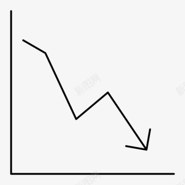 金融财产折线图金融四季图标图标