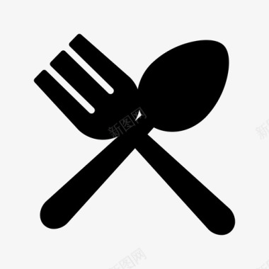 牛排刀餐具叉子图标图标
