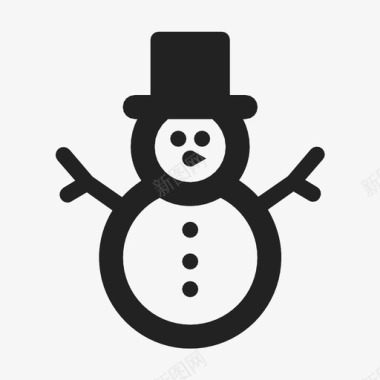 小清新冬天雪人雪人圣诞节假日图标图标