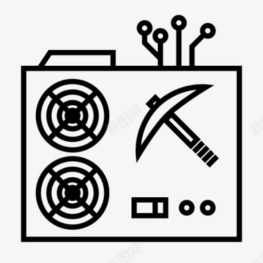 风险ico加密矿工加密货币数字图标图标