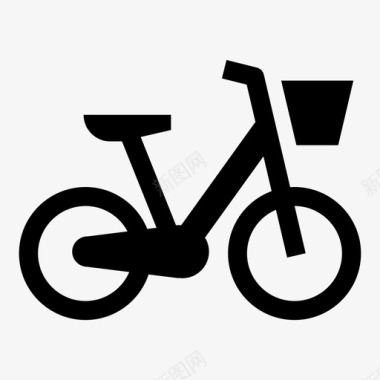 共享单车单车城市图标图标