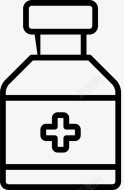 药品瓶子医生图标图标