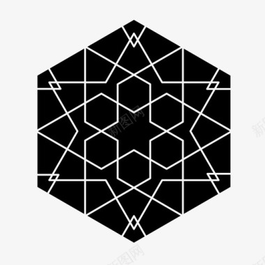 多彩六边形图案瓷砖图案几何图案几何图形图标图标