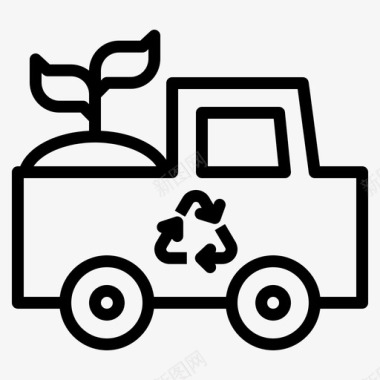 电池环保卡车电池节能图标图标