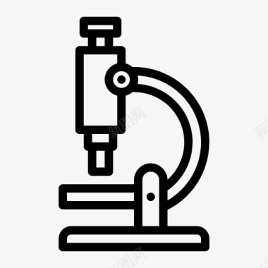 科学竞赛显微镜实验室研究图标图标