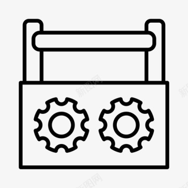 办公室助理工具箱业务工作图标图标