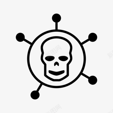 传染疾病病毒细菌生物学图标图标