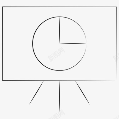 饼图板手绘演示文稿图标图标