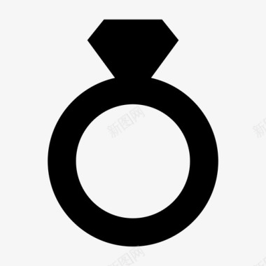婚礼装饰戒指订婚珠宝图标图标