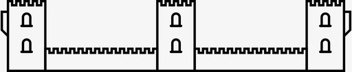 中世纪建筑古董城堡图标图标