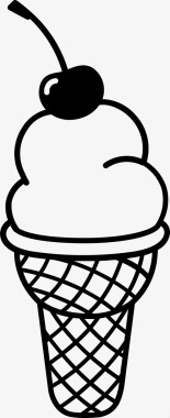 奶油冷冻蛋羹冷冻奶油冻甜点图标图标