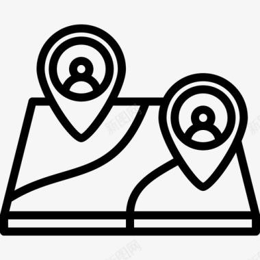 图标地图自由职业者地图pin图标图标