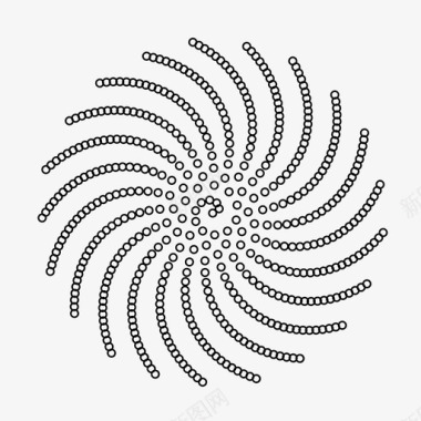 大气的圆螺旋圆几何图标图标