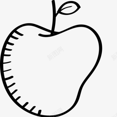 手绘苹果片苹果水果手绘图标图标
