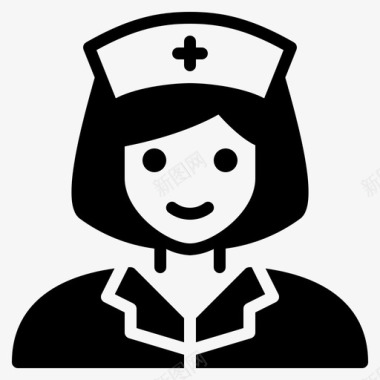 医院护士站护士助理护理图标图标