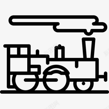 机车蒸汽火车图标图标