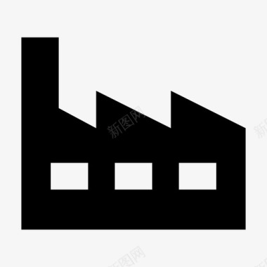 厂房工厂厂房工业工厂图标图标