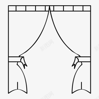 窗帘素材窗帘奖项电影院图标图标