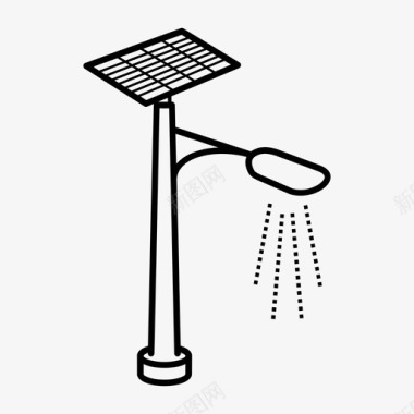 国学智慧太阳能灯创新智慧城市图标图标