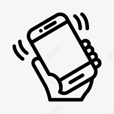 智能手机在智能手机上摇动你的手机手势手图标图标