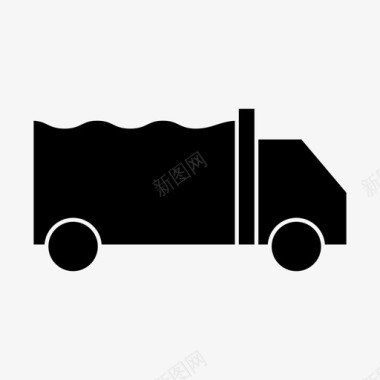 公共交通标识卡车公共交通图标图标