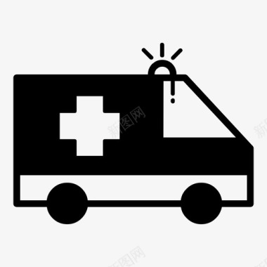 玩具救护车救护车汽车紧急情况图标图标
