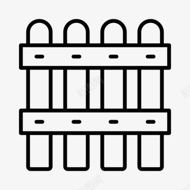 栅栏农业乡村图标图标