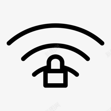 海报在线wifi锁定互联网it服务图标图标