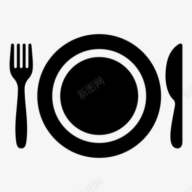 餐盘晚餐餐饮图标图标