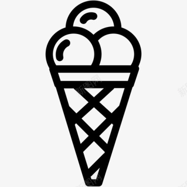 甜筒冰淇淋美味甜点图标图标