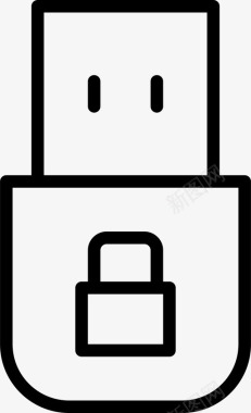 公共标识安全驱动器文件锁定图标图标